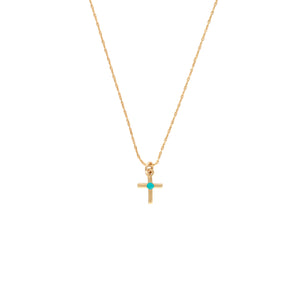 collier croix plaqué or communion