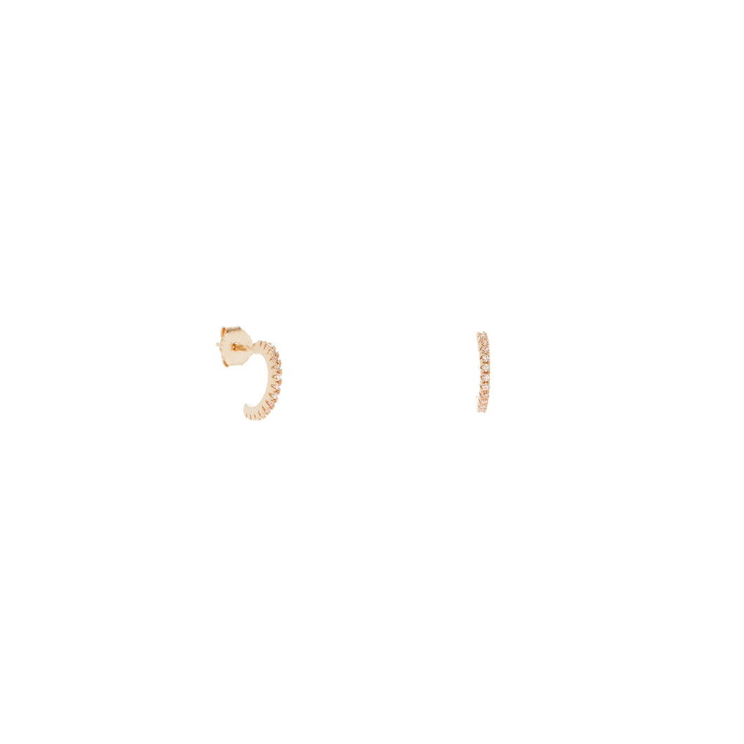 Boucles d'oreilles Guila Paris plaqué or avec zirconium