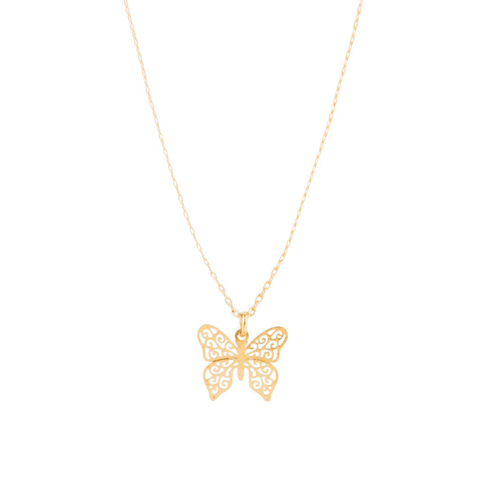 Collier plaqué or papillon